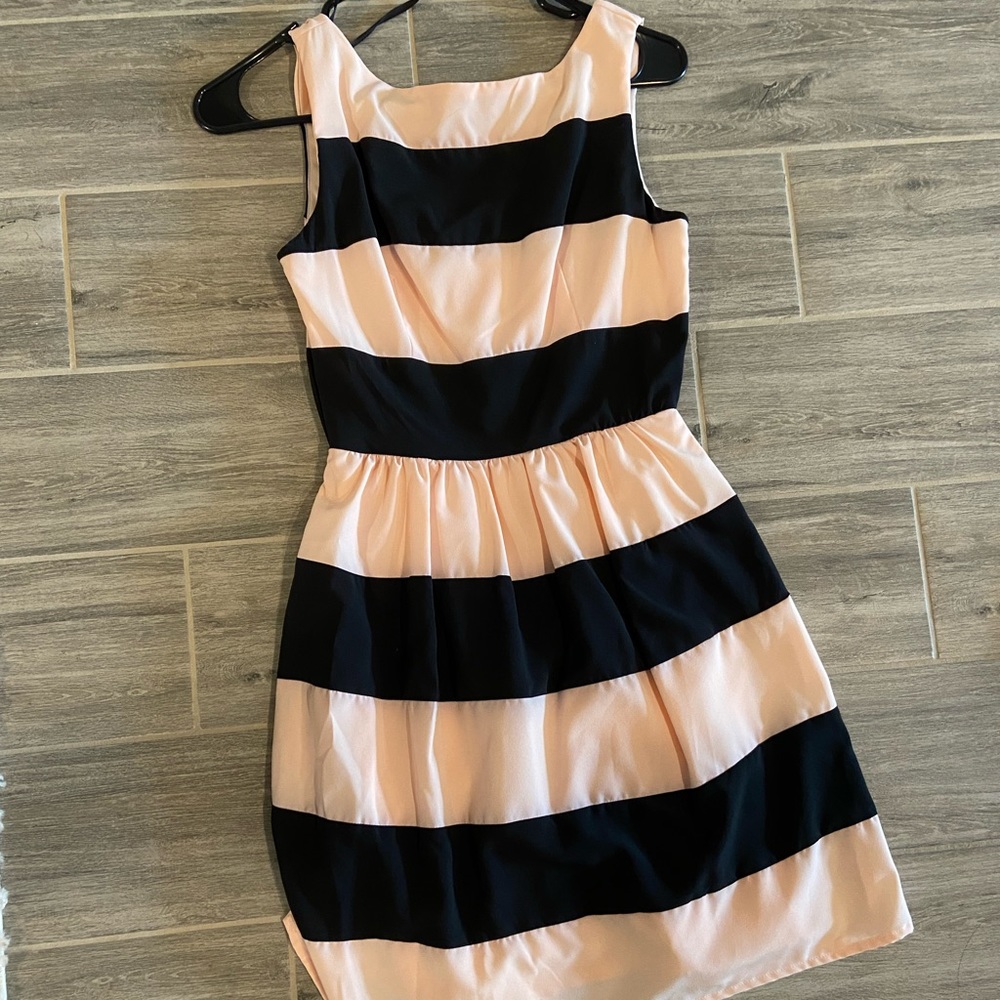Pink & Black Stripe Dress